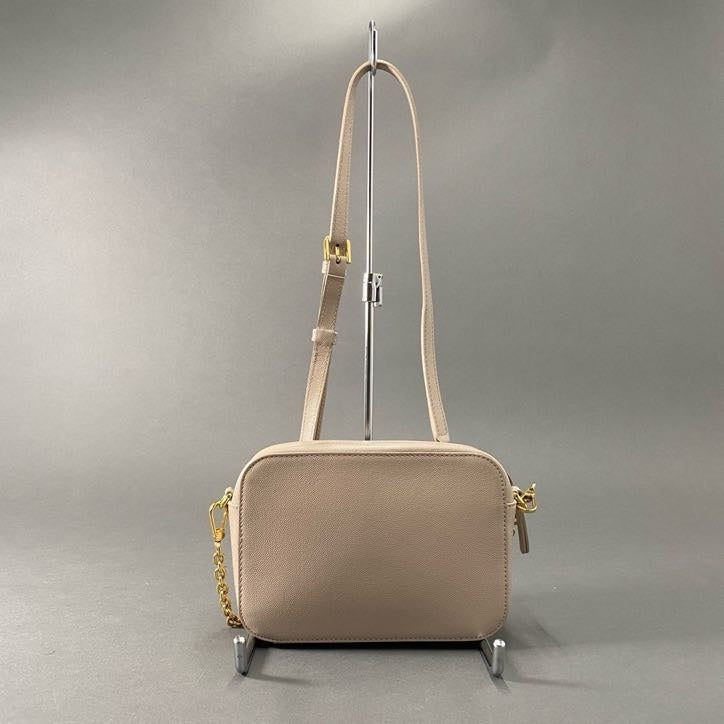 Bh15 FURLA フルラ BRAVA MINI チェーン ショルダーバッグ ベージュ レザー Leather Shoulder Bag イタリア製