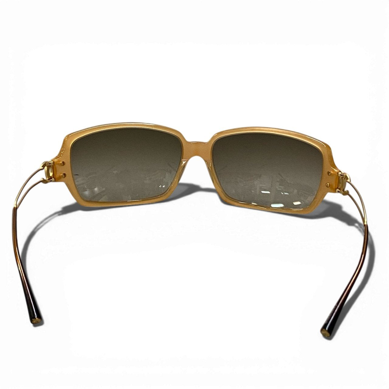 b15 CHANEL シャネル ココマーク サングラス アイウェア 5037 63□16 ベージュ系 レディースta1