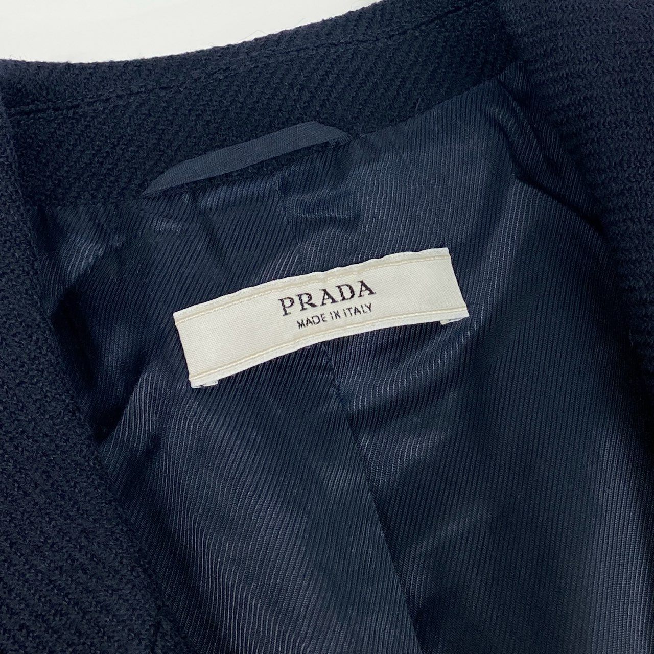 1L27 Vintage Prada ヴィンテージ プラダ Double Breasted Wool Coat ウールコート ダブルブレスト Size 42 レディース 女性用k02i