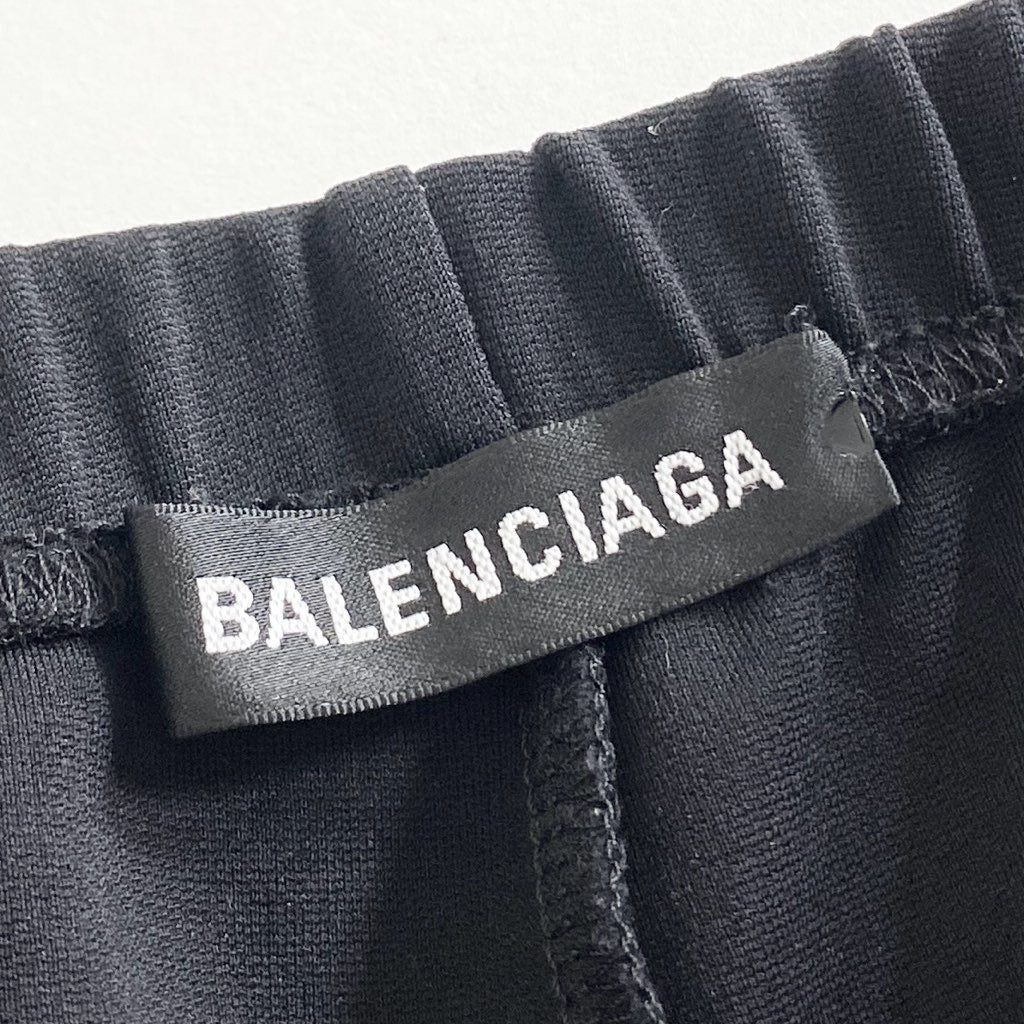 43f18 BALENCIAGA バレンシアガ トラックパンツ リラックスパンツ Tracksuit Pants 556121 ロゴ サイズ52 ブラック メンズ