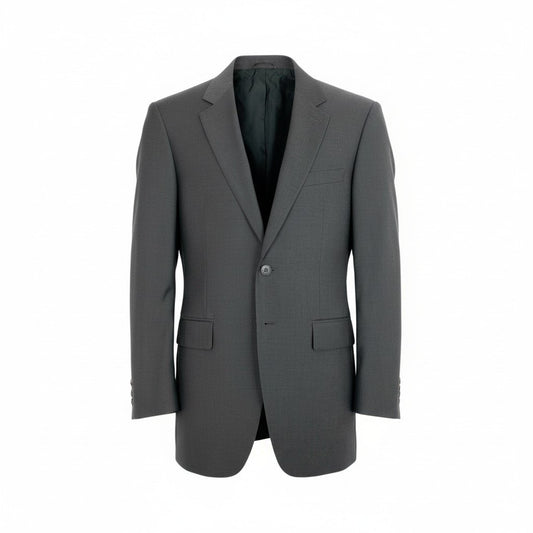 68L11 BURBERRY バーバリー イタリア製 コレクションライン テーラードジャケット ブレザー 46 チャコールグレー バージンウール メンズ 紳士服u02t