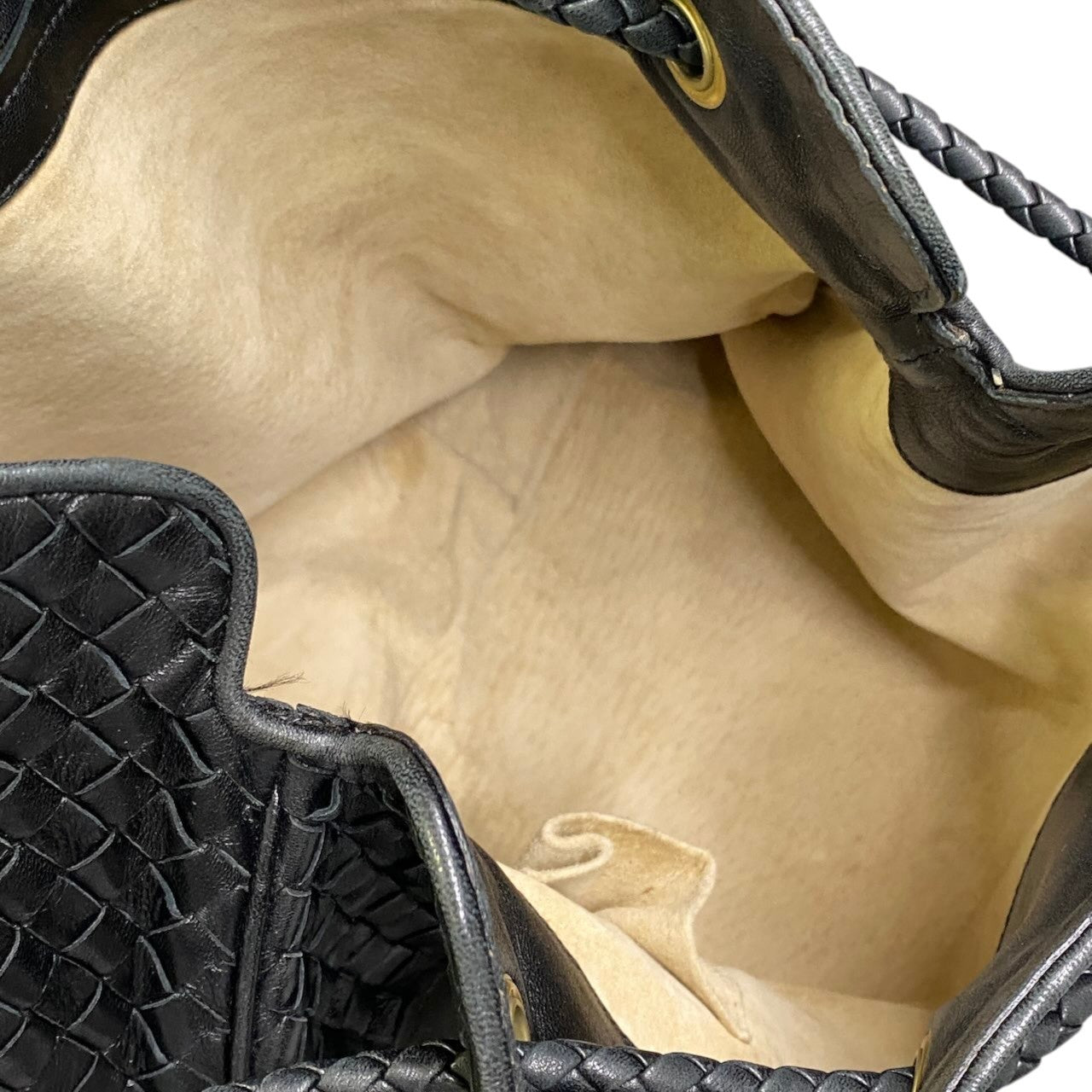 h29 BOTTEGA VENETA Intrecciato Butterfly トートバッグ ブラック レザー レディース 女性用ta1