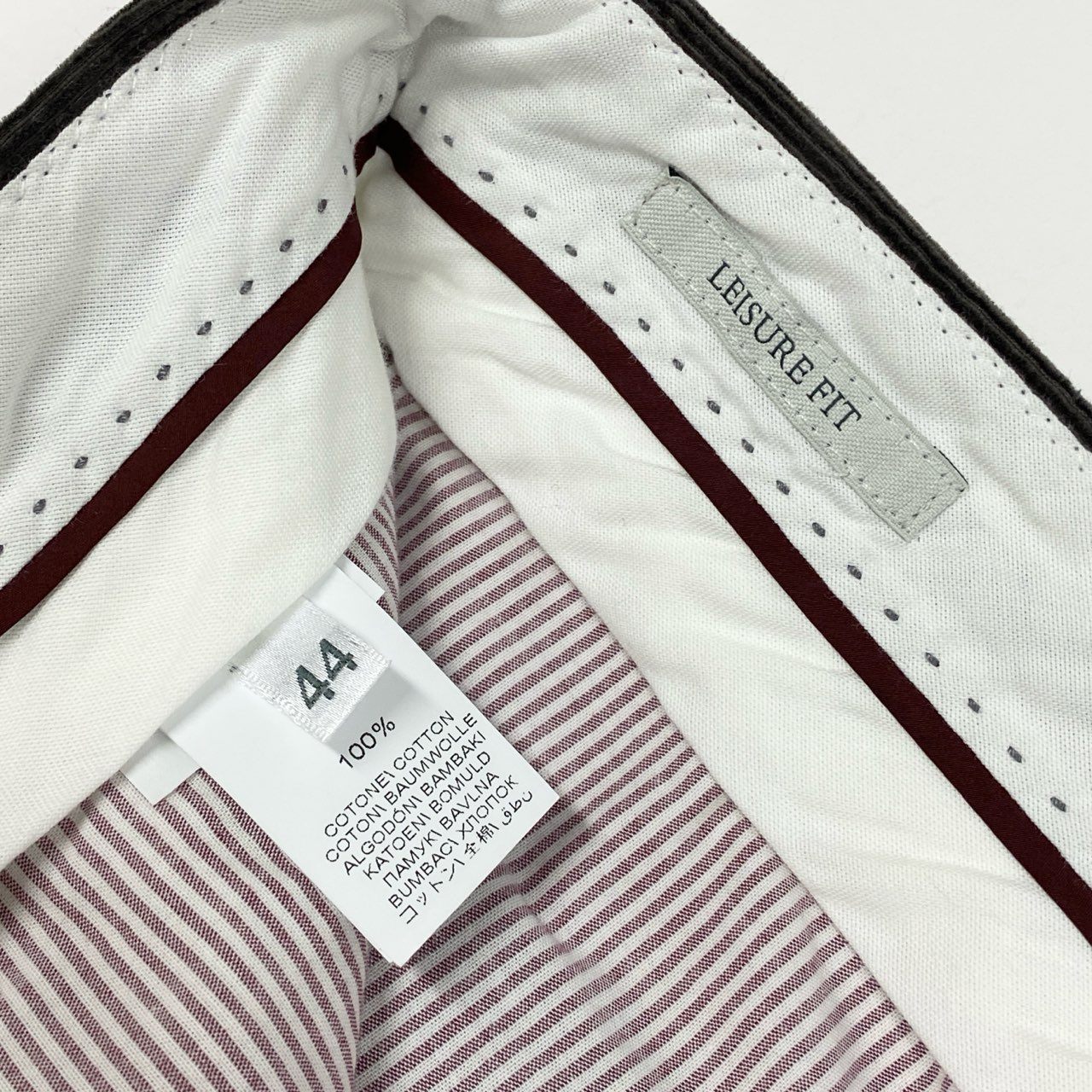 33b27 《美品》 BRUNELLO CUCINELLI ブルネロクチネリ コーデュロイ生地 スラックスパンツ ボトムス 44 ブラウン コットン メンズu02t