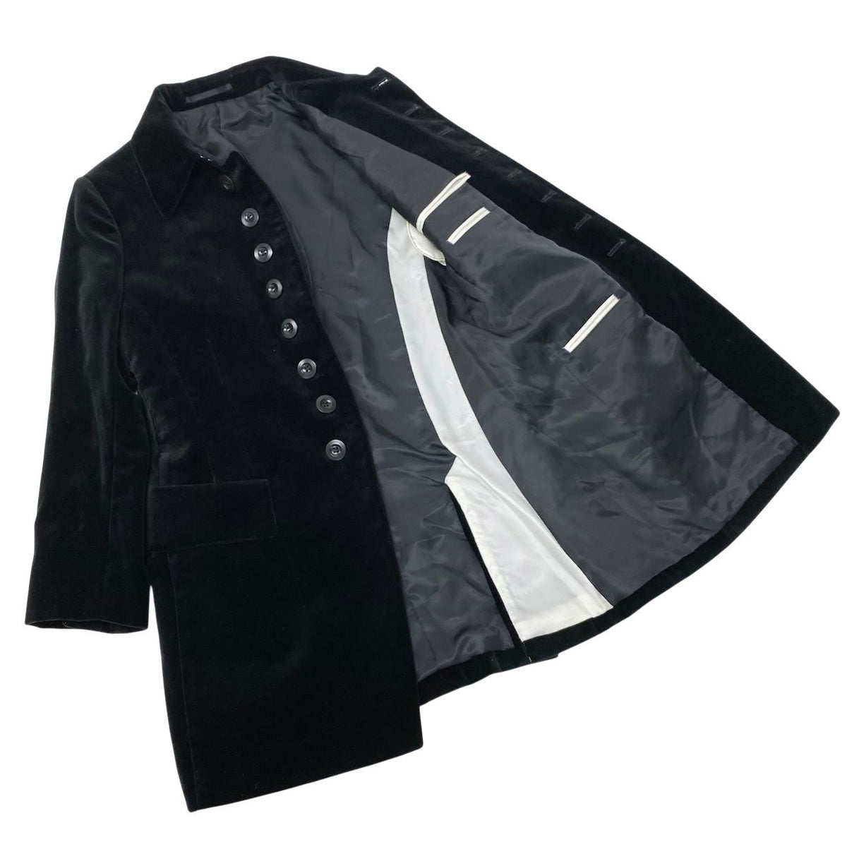 26j20 【美品】 Paul Smith LONDON ポールスミス ベロア ジャケットコート アウター サイズL ブラック メンズ 紳士服u02t