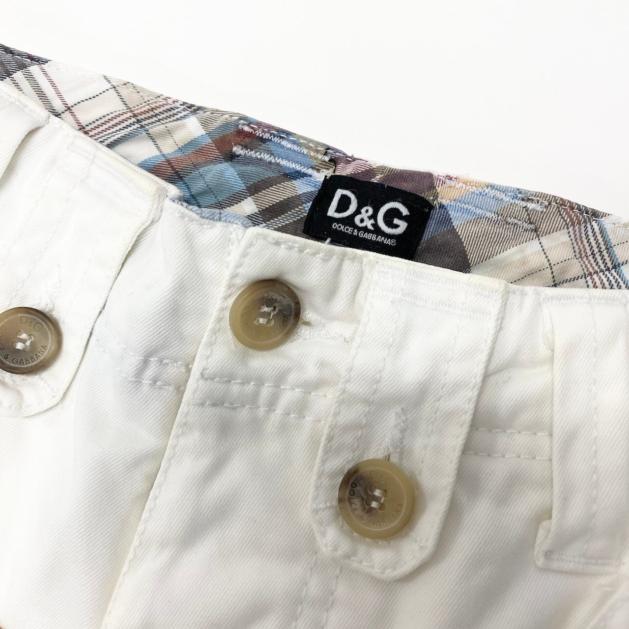 11c29 DOLCE&GABBANA ドルチェアンドガッパーナ 00`s Y2K vintage ギミックパンツ カーゴパンツ ボトムス メンズ 紳士服 イタリア製 44 ホワイトk02i