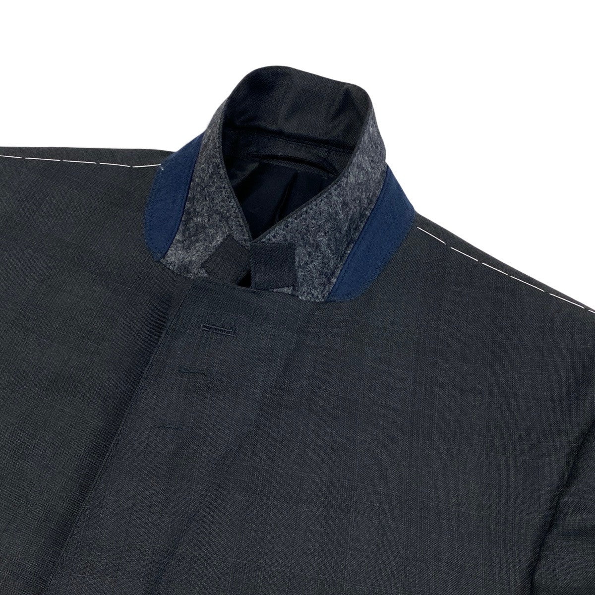 10j14 【新品保管品】HACKETT LONDON ハケット 大きいサイズ スーツセットアップ テーラードジャケット スラックスパンツ 54サイズ グレー ウール100％ メンズ 男性用u02t