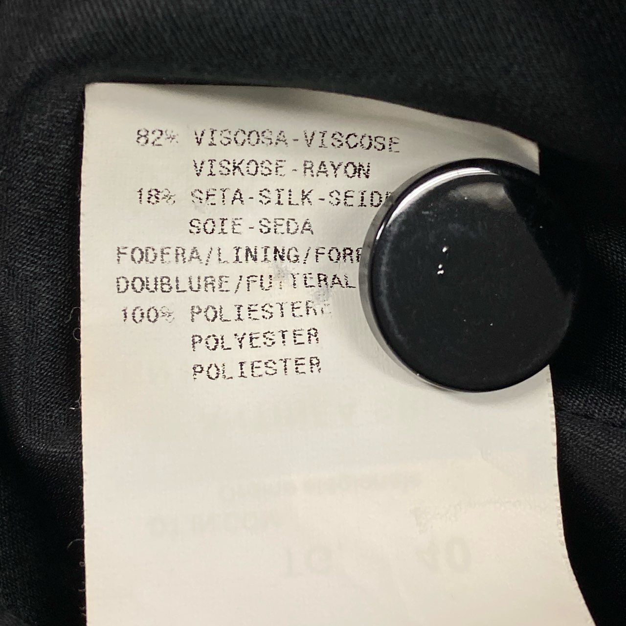 Eb10 【美品】ARMANI COLLEZIONI アルマーニコレッツォーニ 花柄ベロアジャケットブラウス Vネックパフスリーブブラウス  40サイズ ブラック レディース 女性用k02i