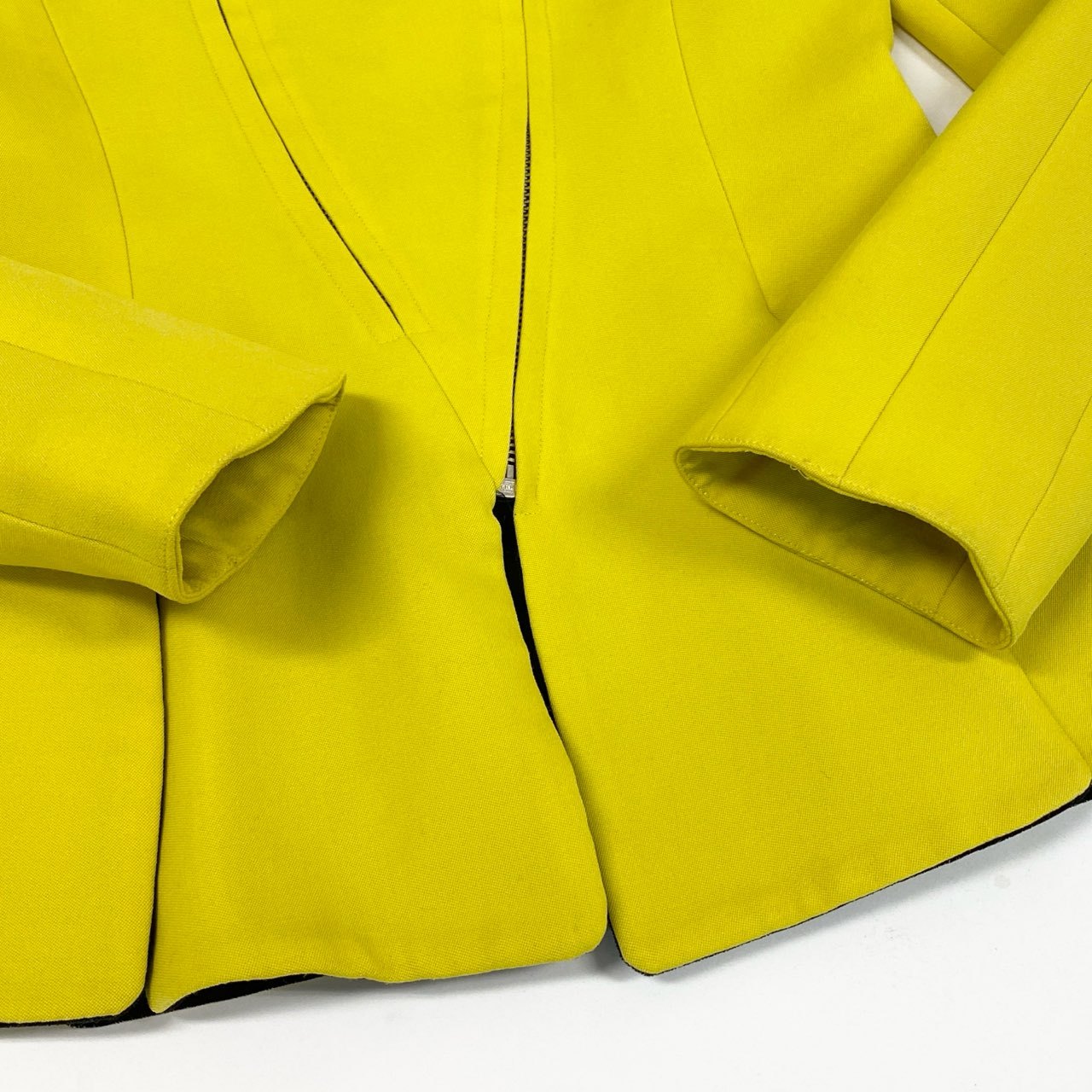 27a23 Thierry Mugler ティエリーミュグレー W Zip Set Up ダブルジップデザイン セットアップ 9AR イエロー 希少デザイン Vintage ヴィンテージt18r
