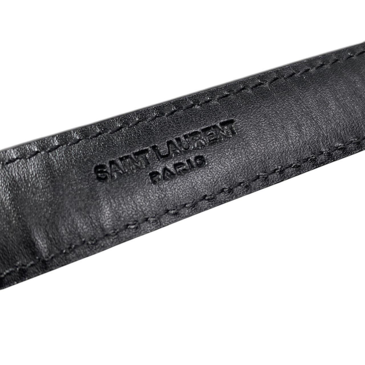 h20 SAINTLAURENT エディスリマン ウエスタンベルト イタリア製 ブラック レザー レディース 女性用k02i