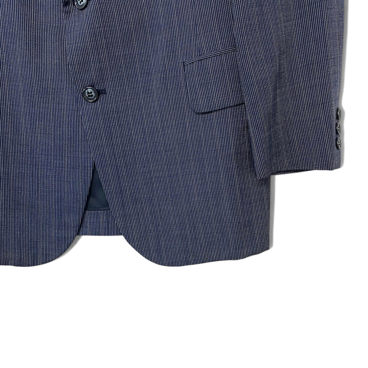 80i10 Burberrys バーバリー セットアップ シングルスーツ 2B ストライプ柄 ネイビー メンズ 紳士服o07t