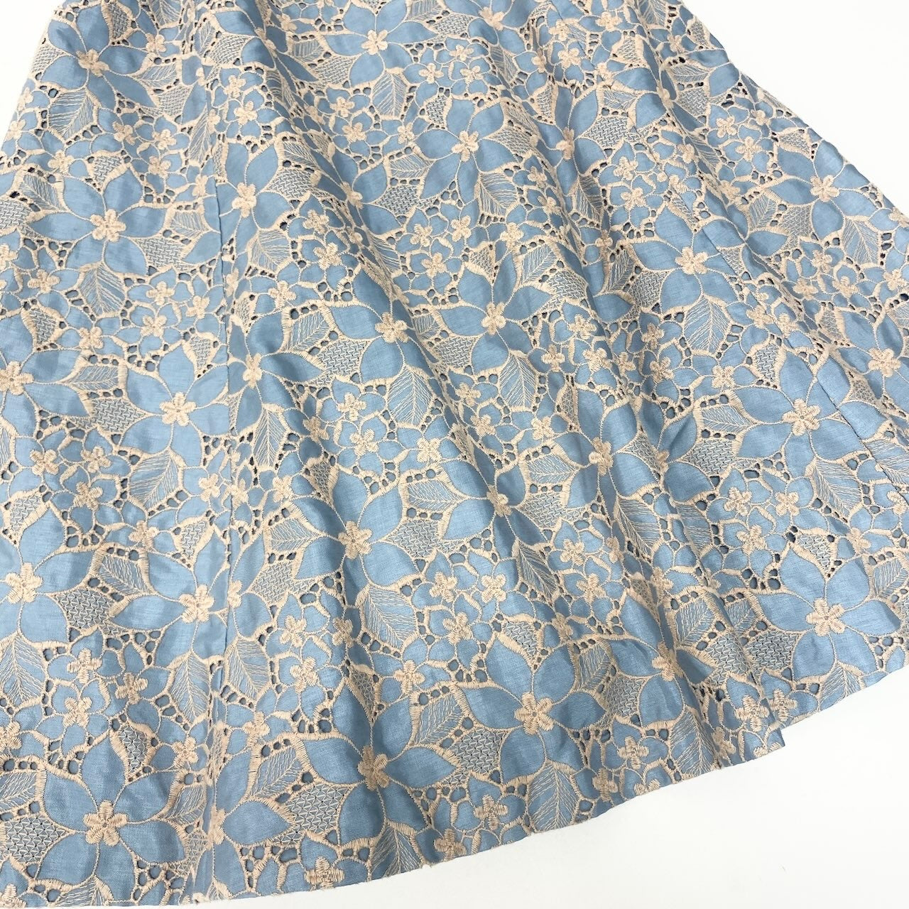 56e12 TOCCA トッカ 総刺繍キャップスリーブワンピース SUGAR STICK ドレスワンピース 0サイズ ブルー ベビーピンク レディース 女性用u02t