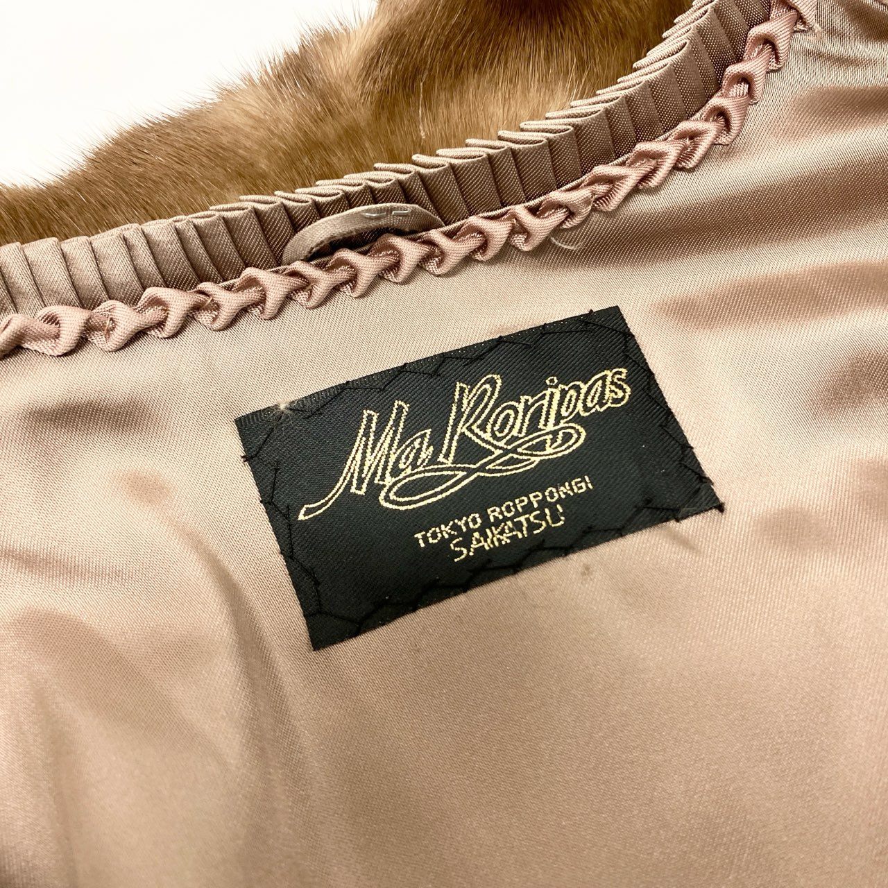 70L17 SAGA MINK サガミンク 銀サガ パステルミンク ロングコート サイズ11号 茶系 最高級本毛皮 MINK FUR リアルファーポケット有t18r