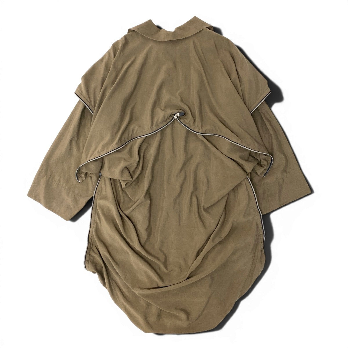 Af11 ISSEY MIYAKE イッセイミヤケ 1991FW 変形ポンチョコート ナイロンジャケット 日本製 Lサイズ カーキ ナイロン100％ メンズ 男性用k02i