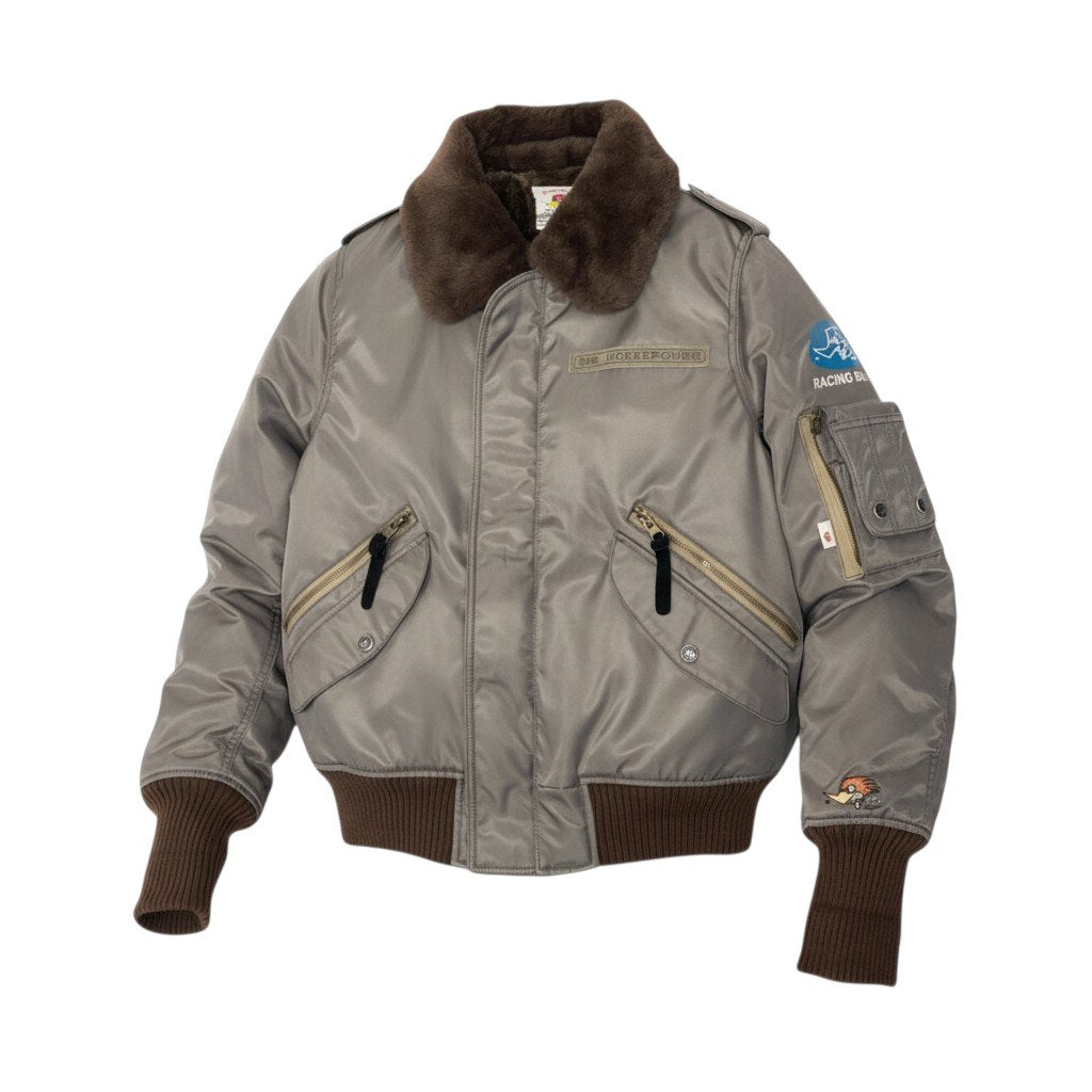 86c4 CLAY SMITH クレイスミス ウィンタージャケット フライトジャケット サイズM チャコールグレー メンズ アウターk02i