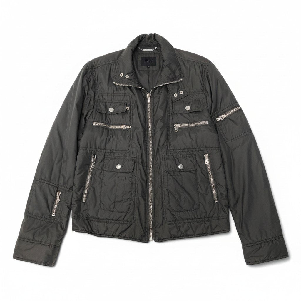51i2 DOLCE&GABBANA ドルチェアンドガッパーナ 2003AW アーカイブ パテッドジャケット ブルゾン マルチポケット アウター 48サイズ カーキ ポリエステル100％ メンズ 男性用u02t