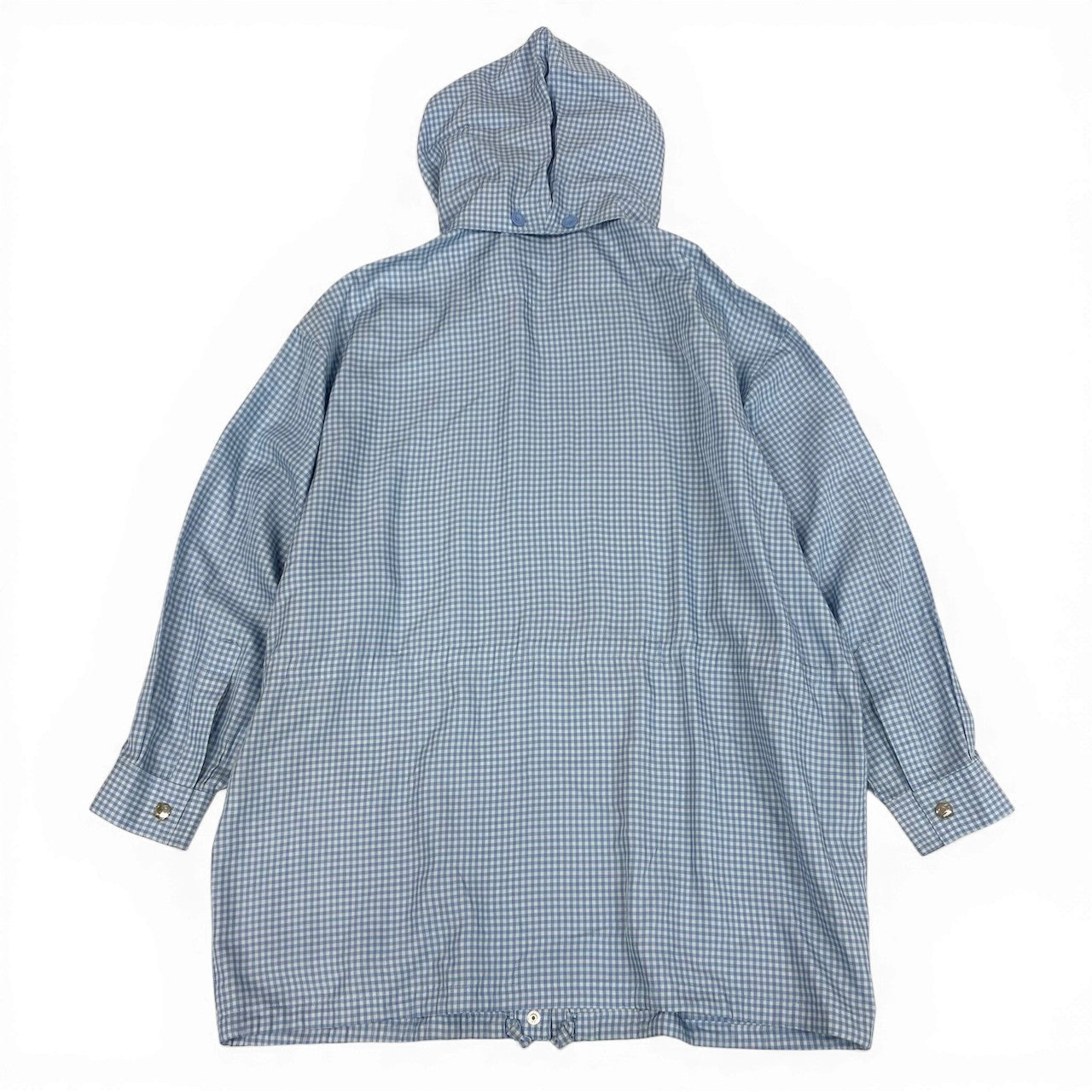 Ic27 Christian Dior クリスチャンディオール フーディージャケット ギンガムチェック フード取り外し可 CDロゴ刺繍 Lサイズ ホワイト ブルー 画像参照 レディース 女性用u02t