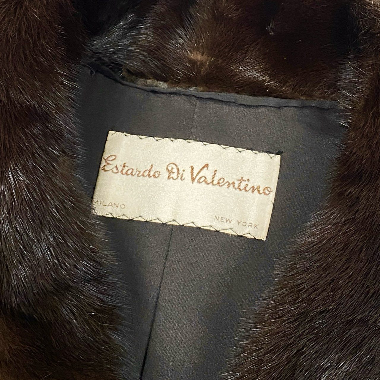 23a26 Estardo Di Valentino ヴァレンティノ マホガニーミンク 丈120cm 超ロングコート サイズF ブラウン 本毛皮 Mink Fur Long Coatt18r