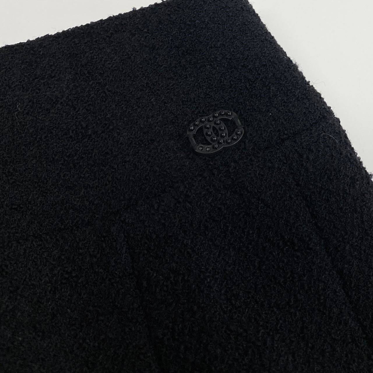 e11 CHANEL 2003FW ツイードタイトスカート ココマーク P21568V12438 94305 38サイズ ブラック レディース 女性用k02i