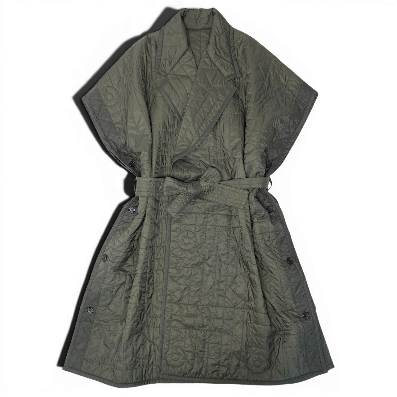72g4 RAINMAKER レインメーカー 23AW ZEN GARDEN QUILTED PONCHO 中綿 ポンチョ アウター RM232-024 FREE カーキ メンズ 紳士服u02t