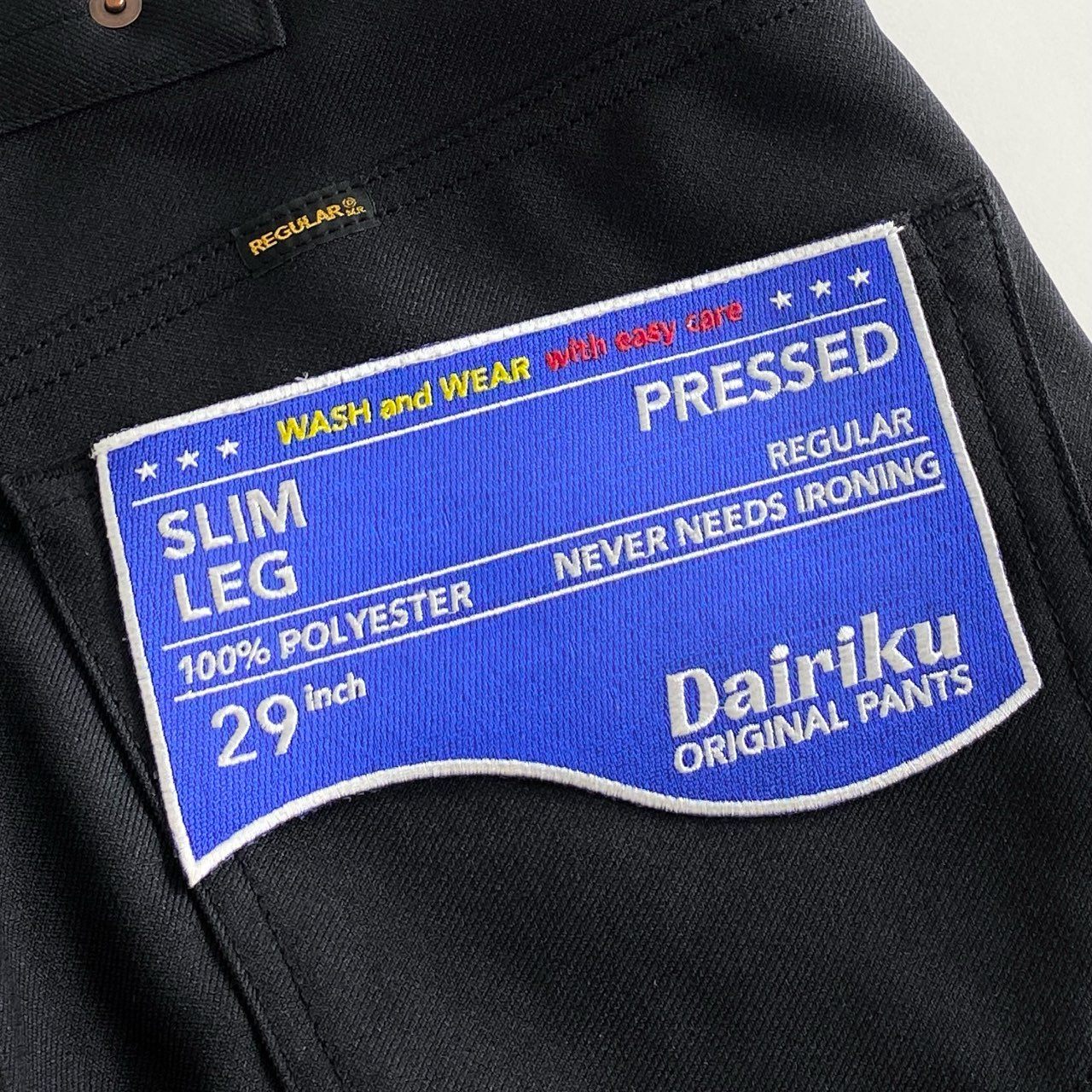 67i5 DAIRIKU ダイリク Flasher Pressed Pants センタープレス パンツ ボトムス 21SS B-9 29 ブラック 日本製