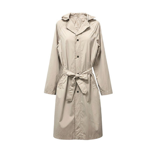 12f17 LANVIN ランバン 2way スプリングコート ロングコート 伸縮ストレッチ 薄手 サイズ46 グレージュ メンズ 紳士服u02t
