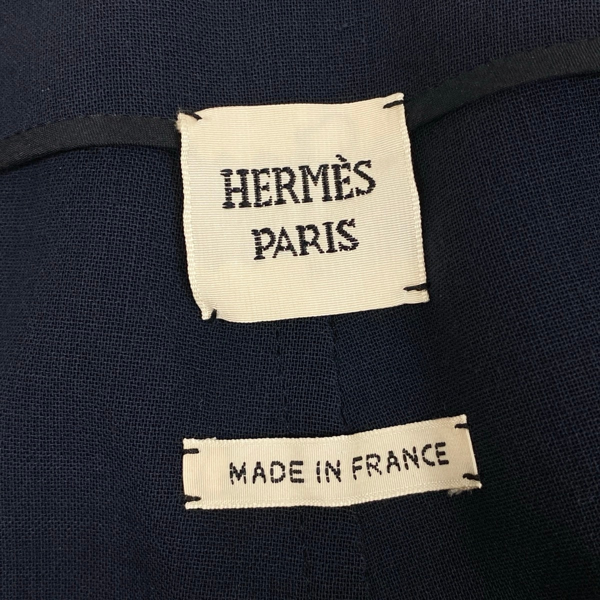 Ei8 【美品】 Hermès エルメス ゴルチエ期 ヴィンテージ ワイドパンツ サイズ36 ネイビー レディースk02i
