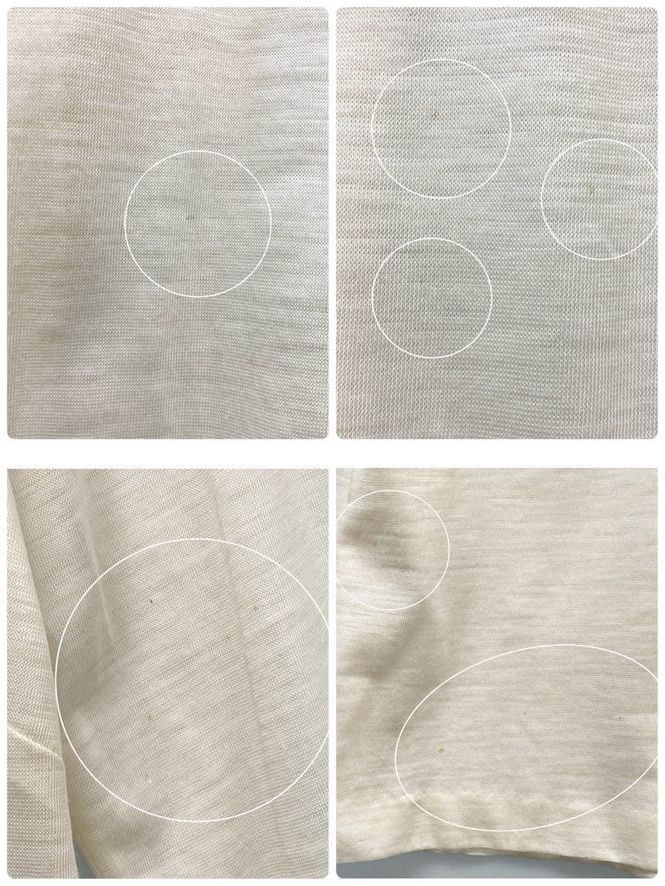 70b17 LEONARD FASHION レオナール  カーディガン シアー Vネック 薄手 LL アイボリー 麻100％ レディース 女性用u02t