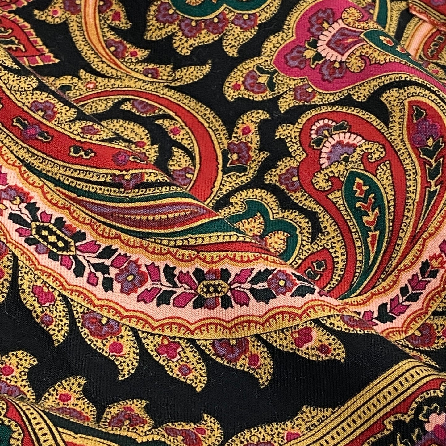 48d16 KENZO ケンゾー ロングスリーブオープンカラーシャツ 総柄シャツ トップス Mサイズ マルチカラー ウール100％ レディース 女性用u02t