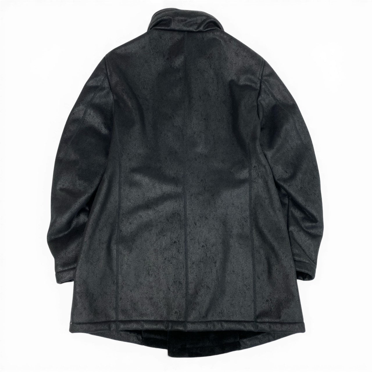 66a14 GIORGIO ARMANI ジョルジオアルマーニ Pコート ピーコート ダブルブレストジャケット 裏ボア メンズ 紳士服 EU46 ブラック ポリエステル100％o07t