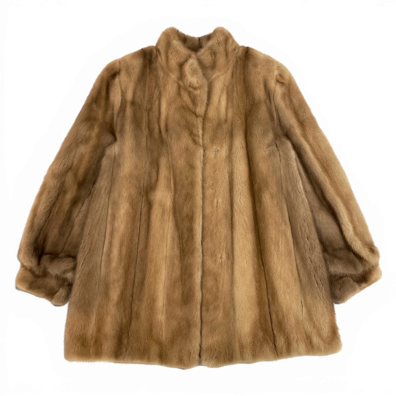 84a21 パステルミンク ミンクコート ハーフコート レディース 女性用 サイズ13 ライトブラウン系 ミンクファー 本毛皮u02t
