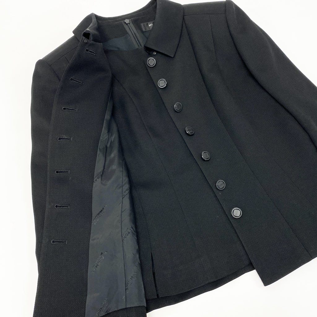 2a8 HI FORMAL BY GIVENCHY ジバンシィー 東京ソワール 3点セット セットアップスカート ジャケット カットソー スカート 8サイズ ブラック レディースu02t