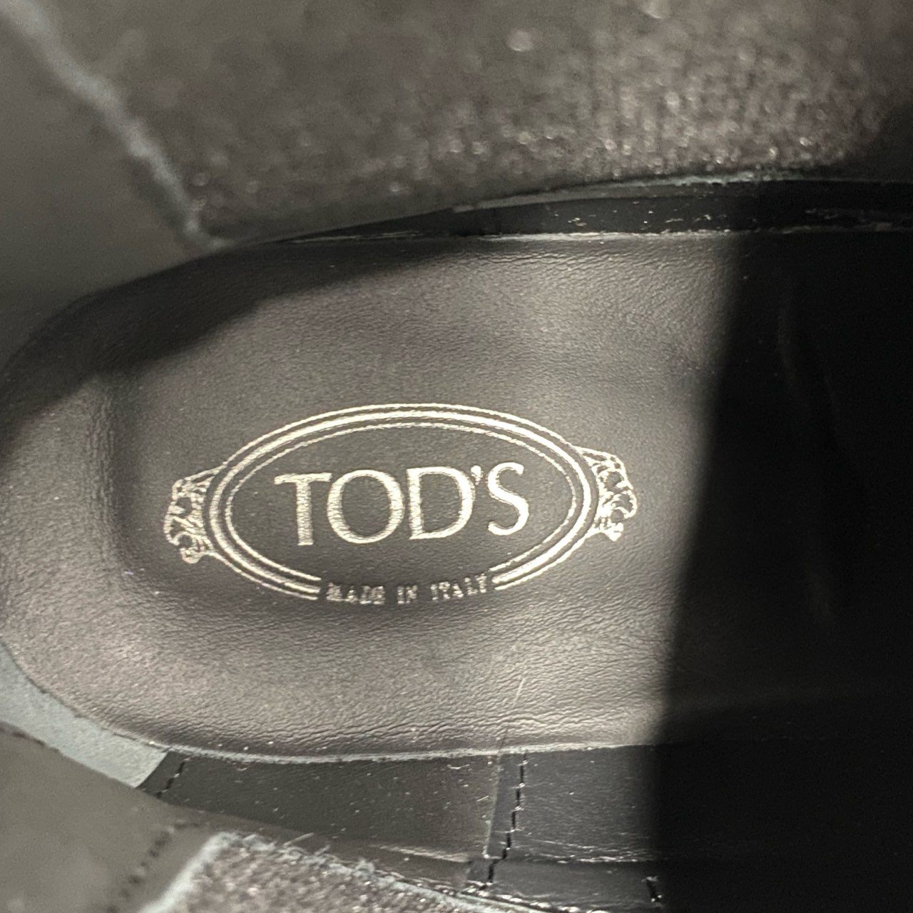 3i27 《美品》 TOD'S トッズ イタリア製 パイソン ウエスタンショートブーツ チャンキーヒール  37 1/2 ベージュ