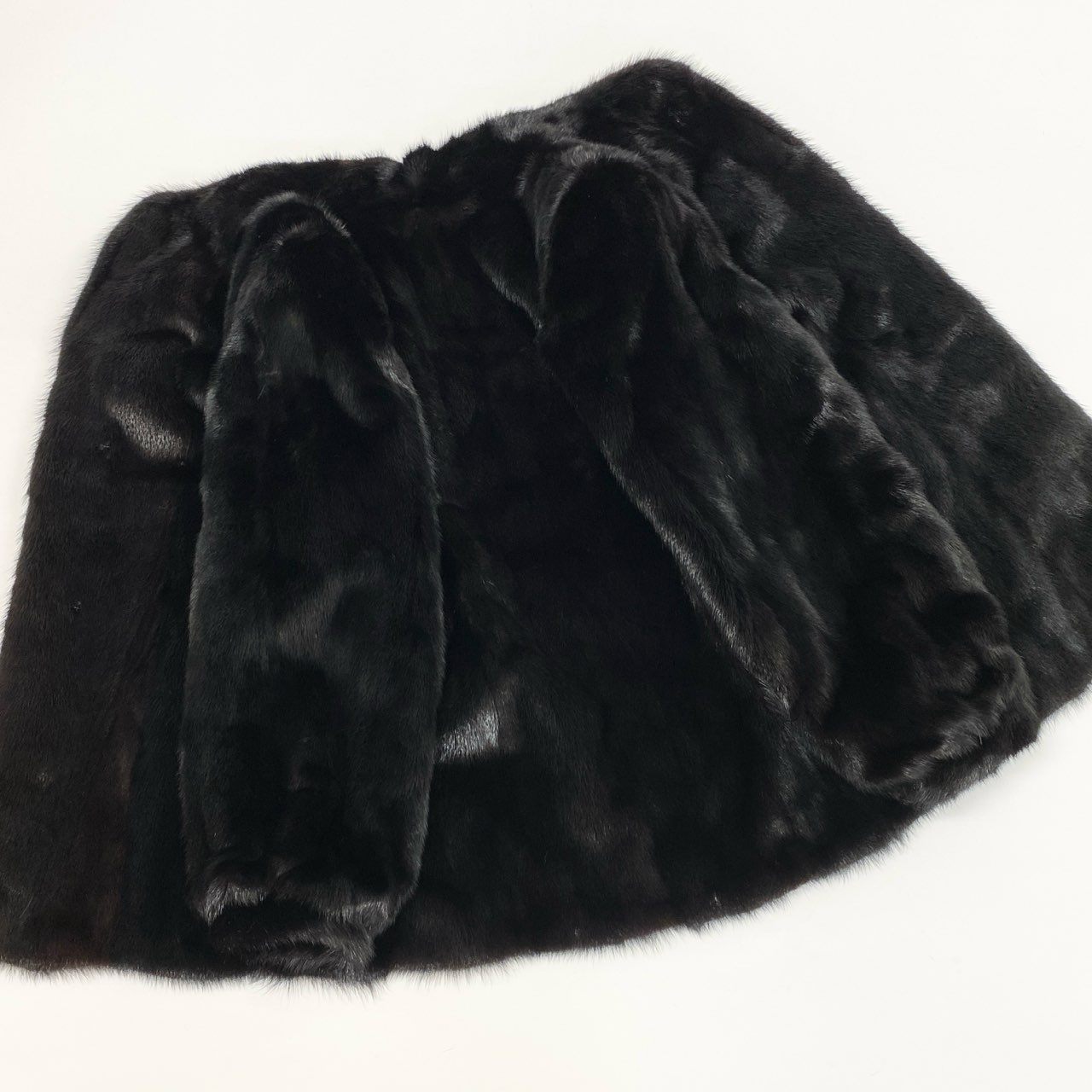 50j24 CERCRE セクレ 最高級毛皮 ダークミンク ミンクコート 毛皮コート サイズ9 ブラック系 ミンクファー レディースu02t