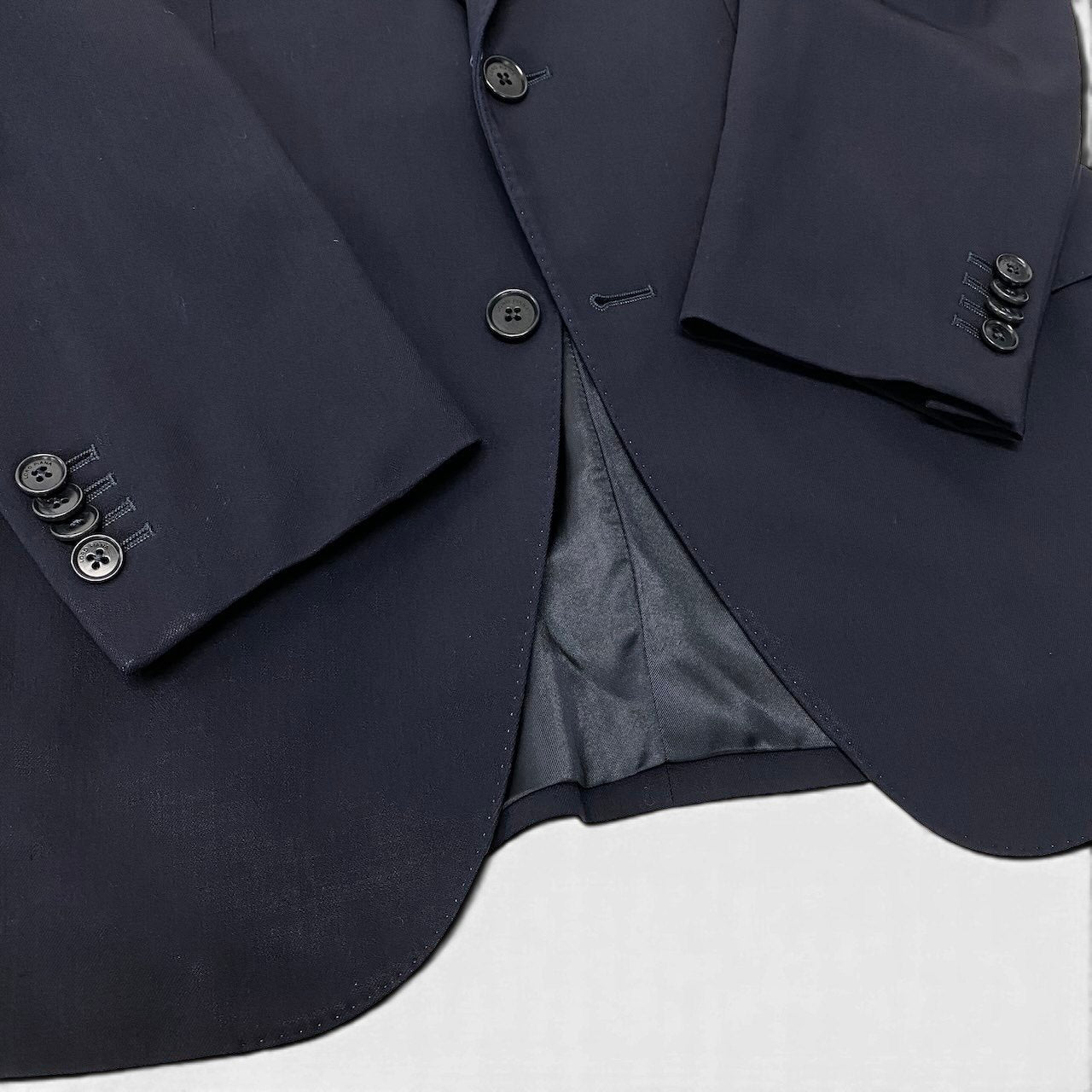 91g27 《美品》 Loro Piana UNIFORM ロロピアーナ オリジナル スーツ テーラードジャケット サイズ44 ダークネイビー フォーマル ビジネスt18r