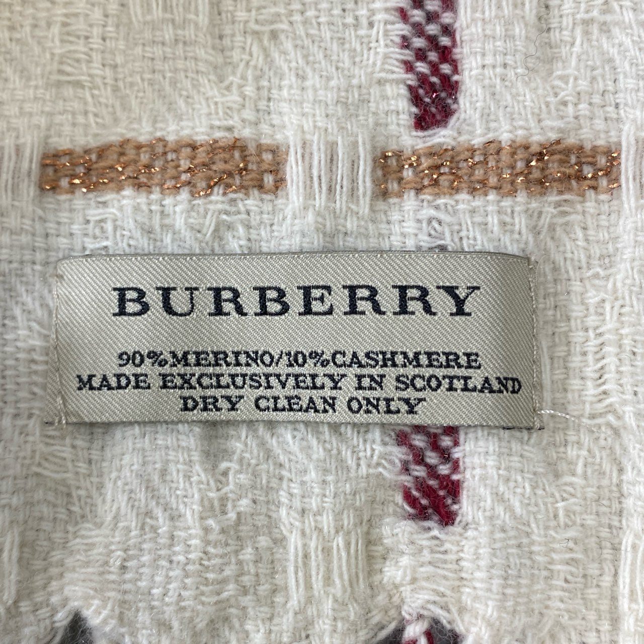 k10 BURBERRY バーバリー カシミヤブレンド チェックマフラー ベージュ CASHMERE BLEND ショール ストールt18r