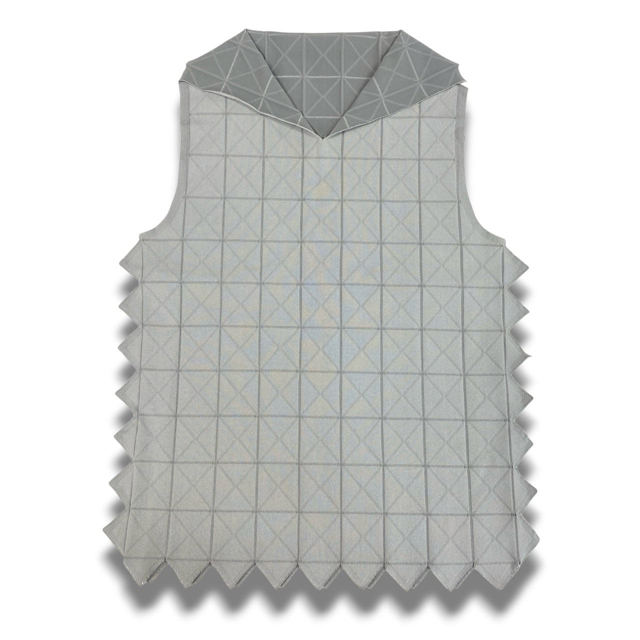 Ac2 PLEATS PLEASE A.POC プリーツプリーズ エイポック タンクトップ トップス サイズ3 ライトグレー レディースk02i