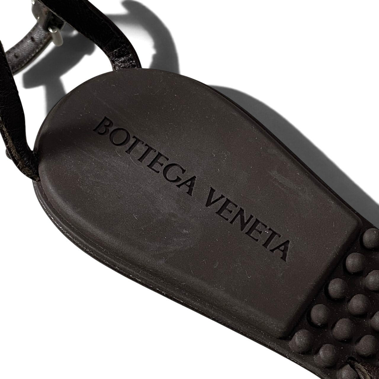 h10 【美品】BOTTEGA VENETA ラグーンバブル トングサンダル イタリア製 36 1/2サイズ ダークブラウン レザー レディース 女性用k02i