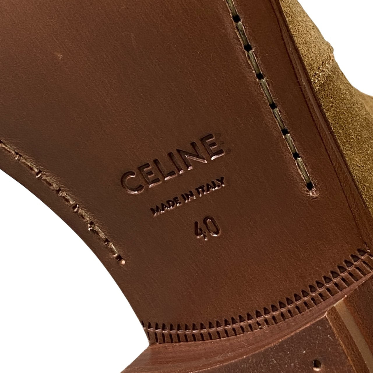 1L11【極美品】CELINE セリーヌ エディスリマン ウエスタンブーツ チェルシーブーツ ハバナ サイズ40 ベージュ スウェード メンズ 男性用 靴k02i