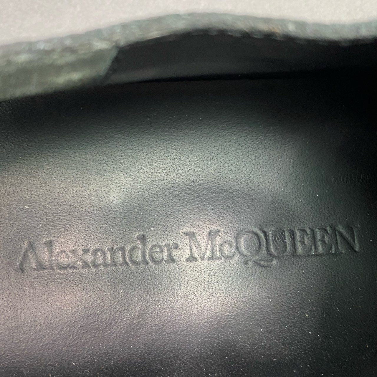 2f6 Alexander McQUEEN アレキサンダーマックイーン ハイブリット レースアップ レザースニーカー サイズ44 ブラック メンズ 男性用 シューズ 靴