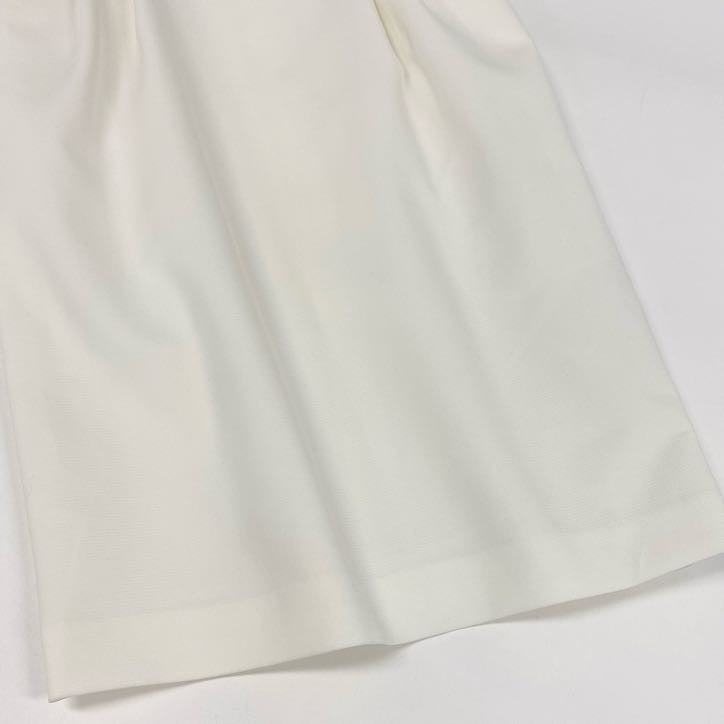 64g24 Rene ルネ ノースリーブワンピース ドレス タックフレア ウエスト切替 レディース 女性用 5616290 36 ホワイト ポリエステル100％_