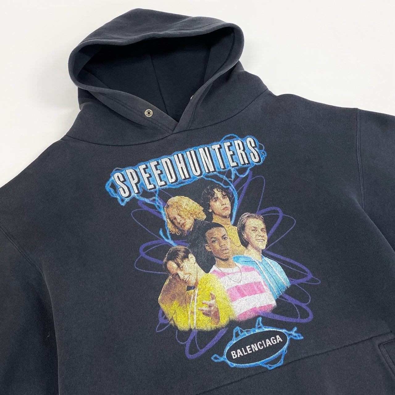 30a9 BALENCIAGA バレンシアガ SPEEEDHUNTERS スピードハンターズ オーバーサイズ パーカー フーディー 長袖 メンズ 紳士服 XS グレー系o07t