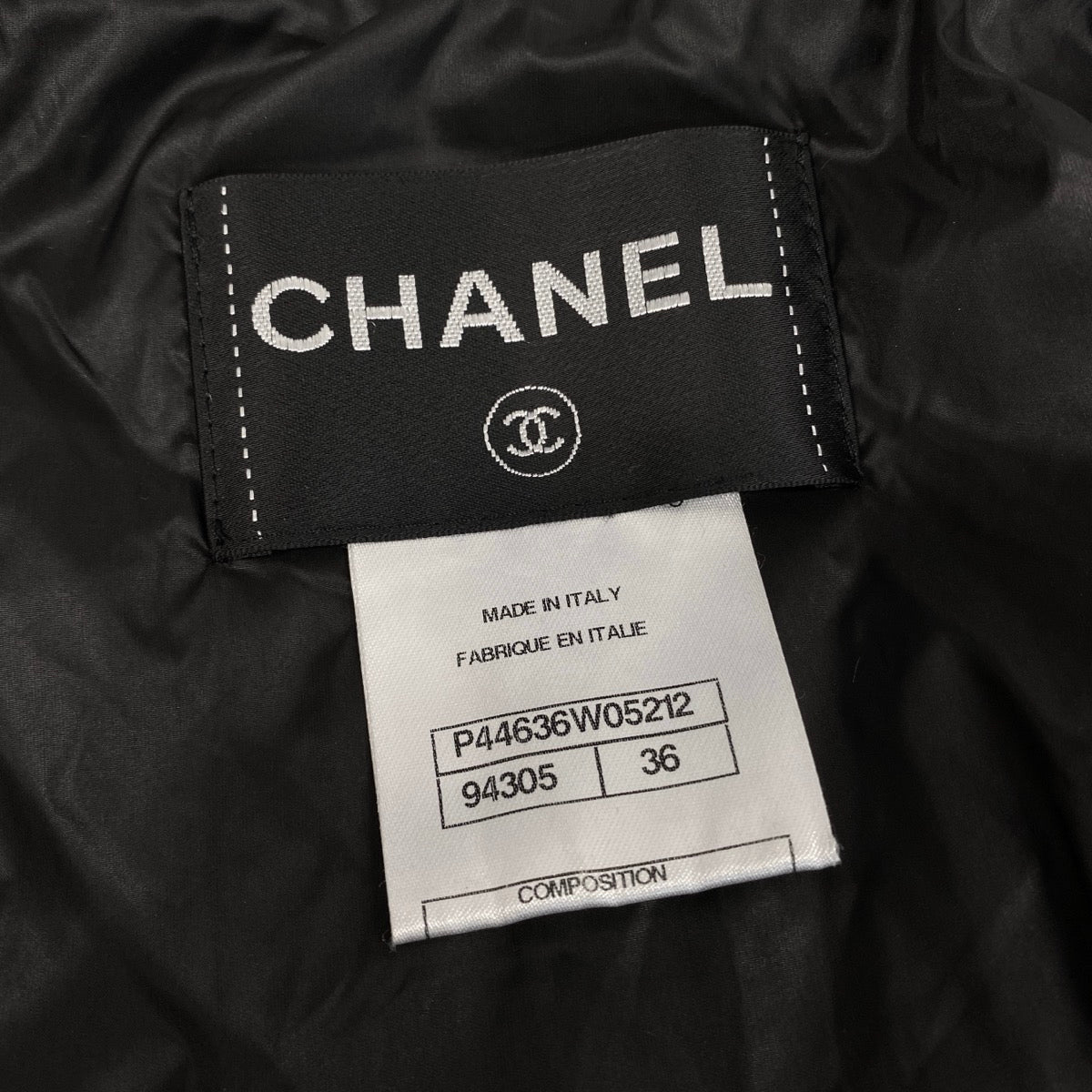 i22 CHANEL シャネル マトラッセ ナイロンジャケット Matelasse Nylon Jacket P44636 Size36 ブラックt18r