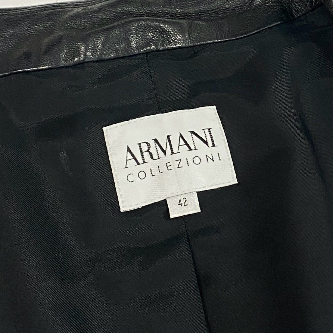 3L28 Armani Collezzoni アルマーニコレツィオーニ 2000’S Leather Jacket レザージャケット ラムレザー Size 42 レディース 女性用k02i