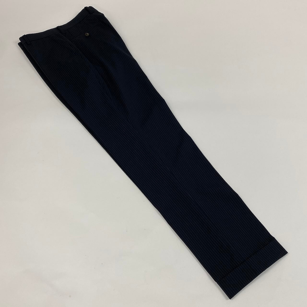23e14 【美品】allegri アレグリ スーツセットアップ テーラードジャケット スラックス ストライプ 日本製 ネイビー メンズ 男性用u02t