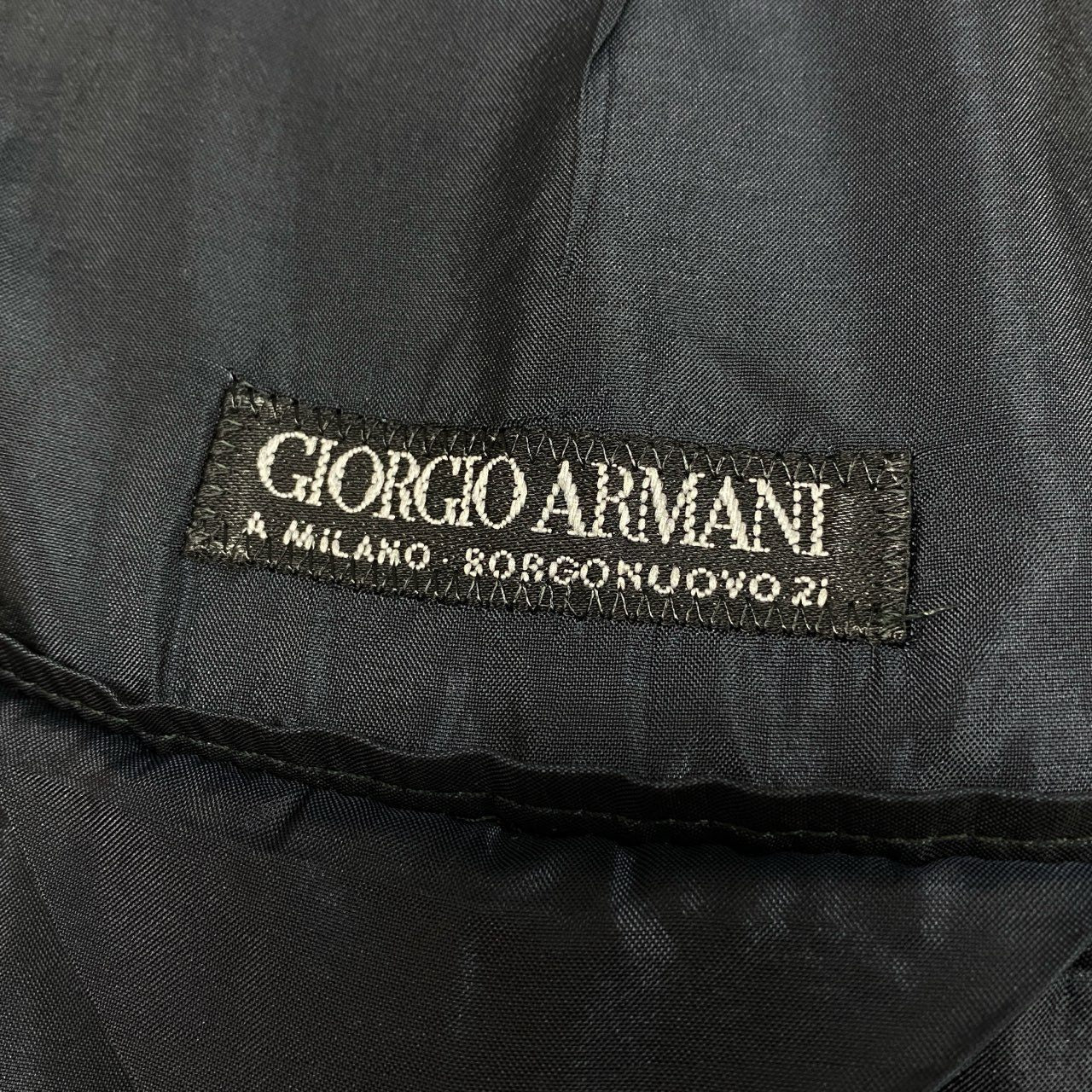 36a7 GIORGIO ARMANI ジョルジオ アルマーニ イタリア製 ダブルプレスト セットアップ スーツ VINTAGE 大きいサイズ 52 XLサイズ ダークネイビー ウール メンズo07t