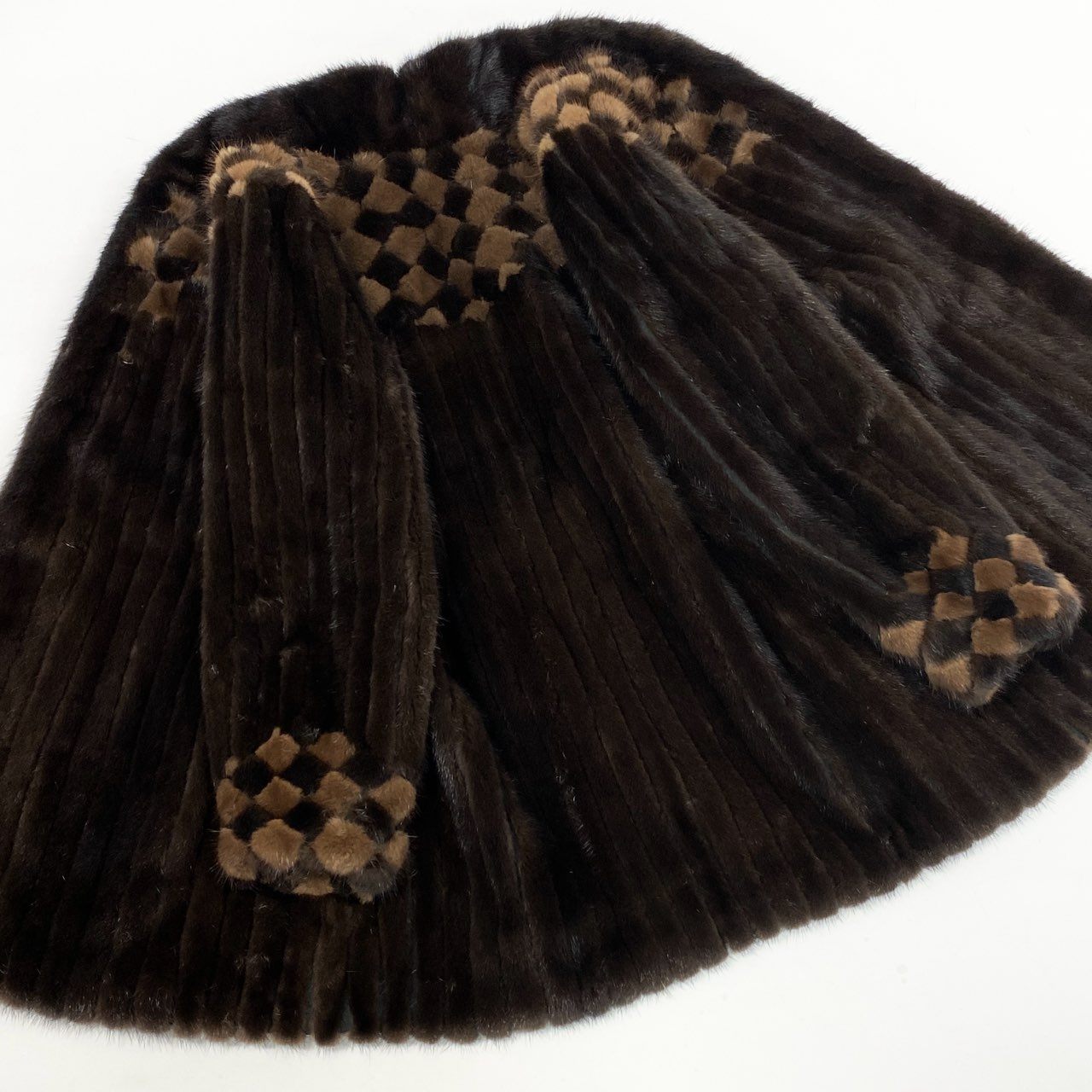 83L10 SAGA MINK サガミンク 銀サガ 希少デザイン ミンクファー コート サイズF ブラウン 最高級本毛皮 MINK FUR マホガニー パステルt18r