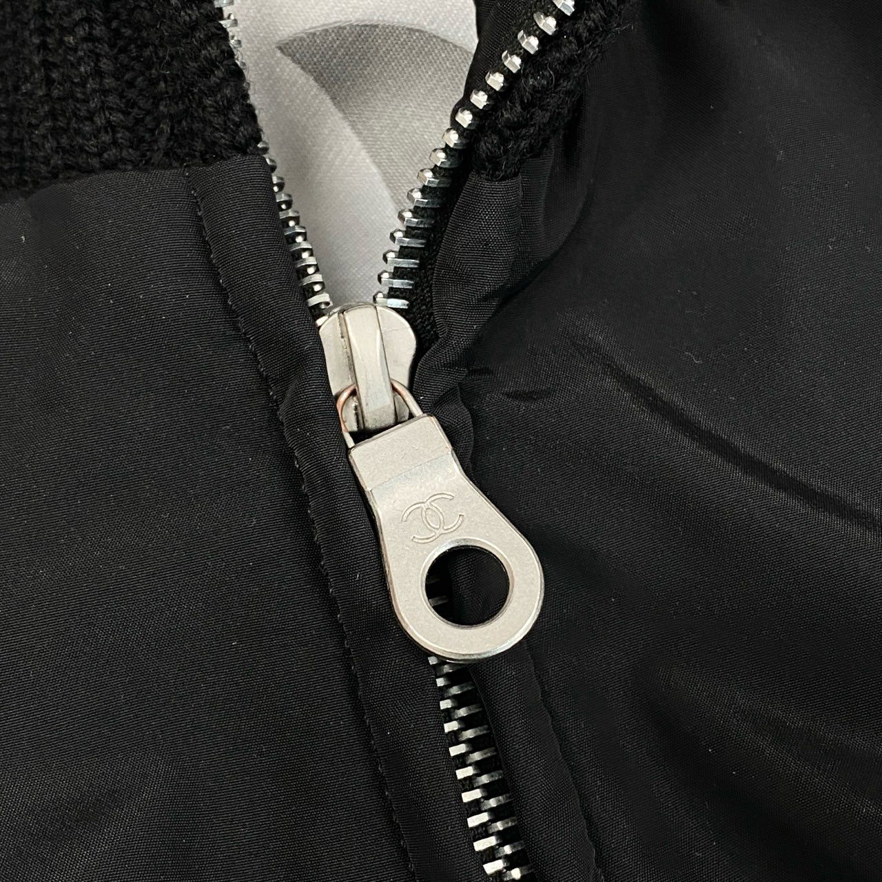 Cb19 CHANEL SPORT シャネル スポーツ 2002年 02A 94305 ココマークロゴ ショートジャケット ブルゾン サイズ40 ブラック レディース ヴィンテージta1