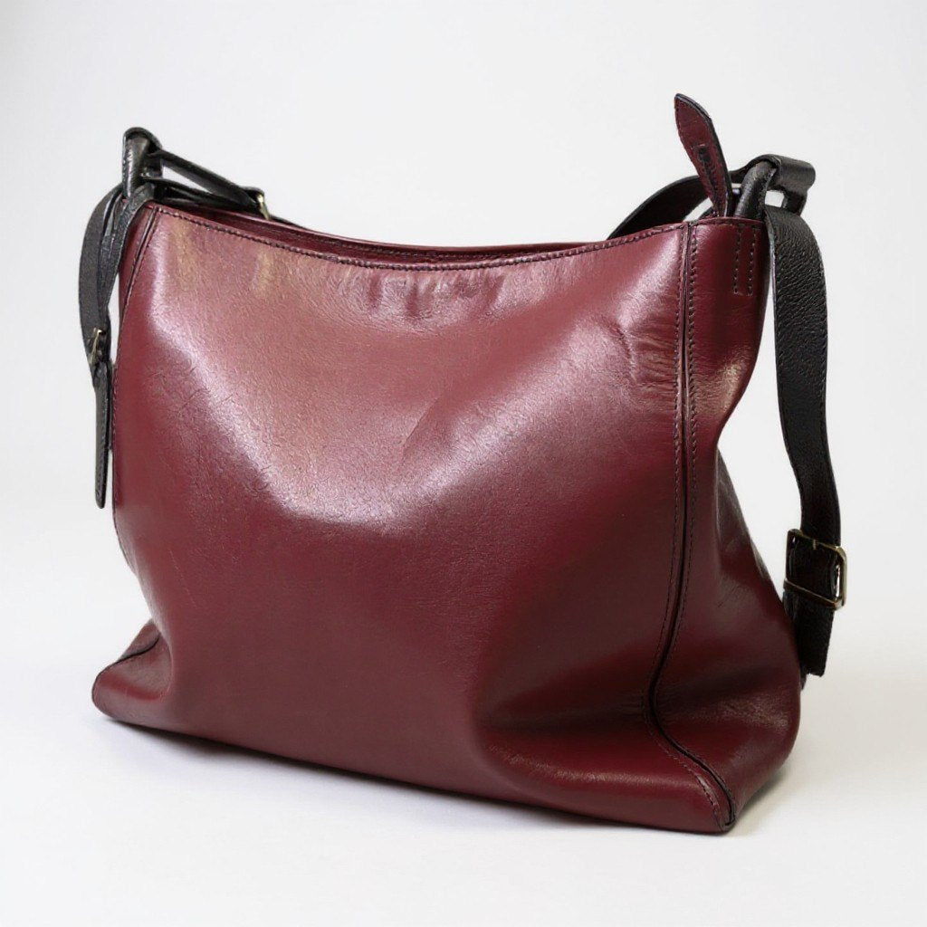 ak18 MOTHERHOUSE マザーハウス ヨゾラ L ショルダーバッグ リュック A4 ワインレッド レザーk02i
