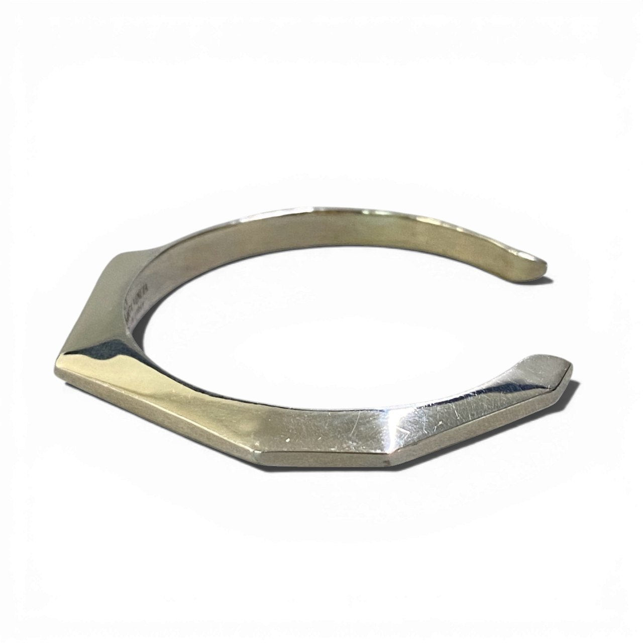 b17 BOTTEGA VENETA ボッテガヴェネタ ファセット カフ バングル アクセサリー シルバー Ag925 メンズ 男性用k02i