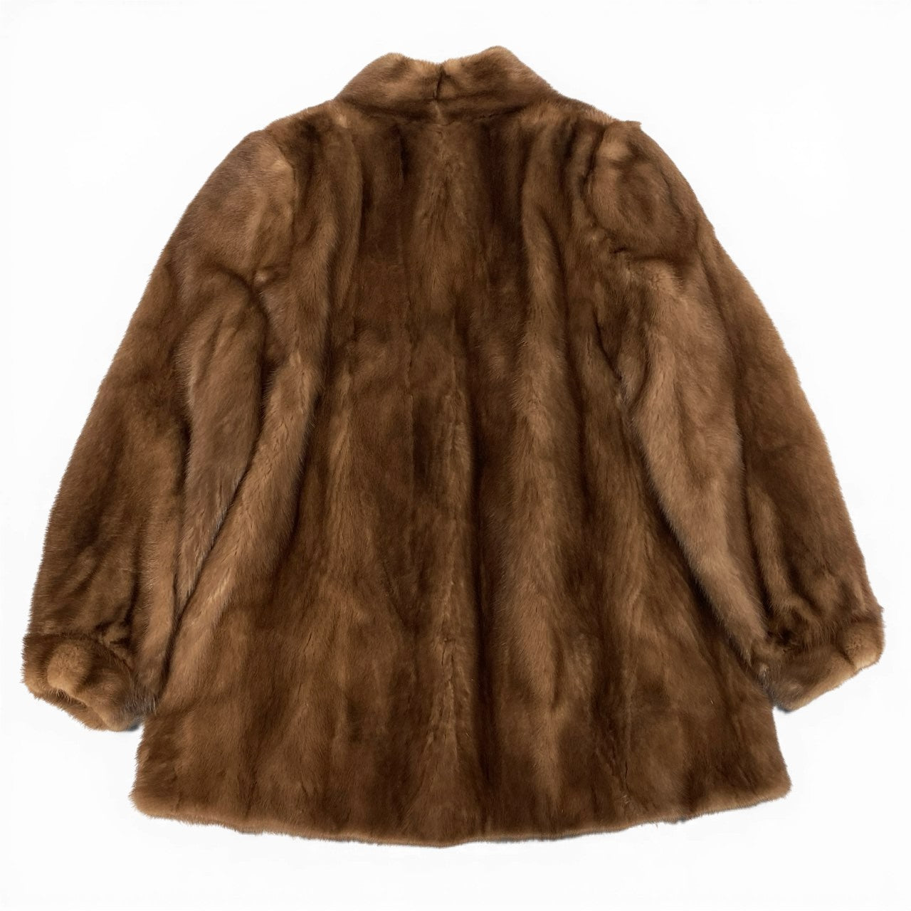 72a27 パステルミンク ファーコート サイズ11 茶系 本毛皮 Pastel Mink Fur Capet18r